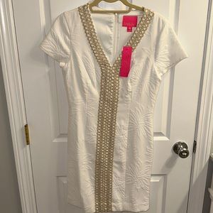 ⭐️NWT⭐️Lilly Pulitzer Palm Paradise Pucker Jacquard dress